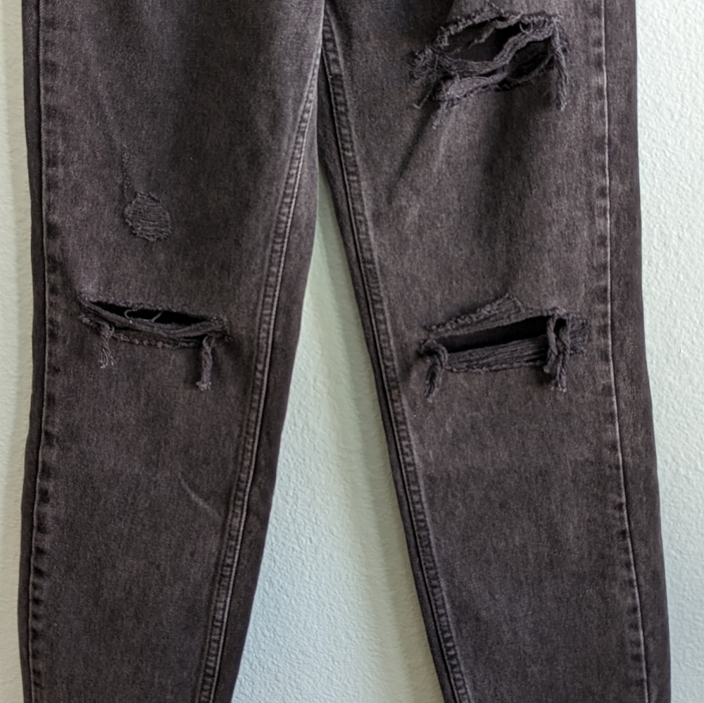 White Fox Jeans, Size XS, Black, Distressed - Picture 4 of 12